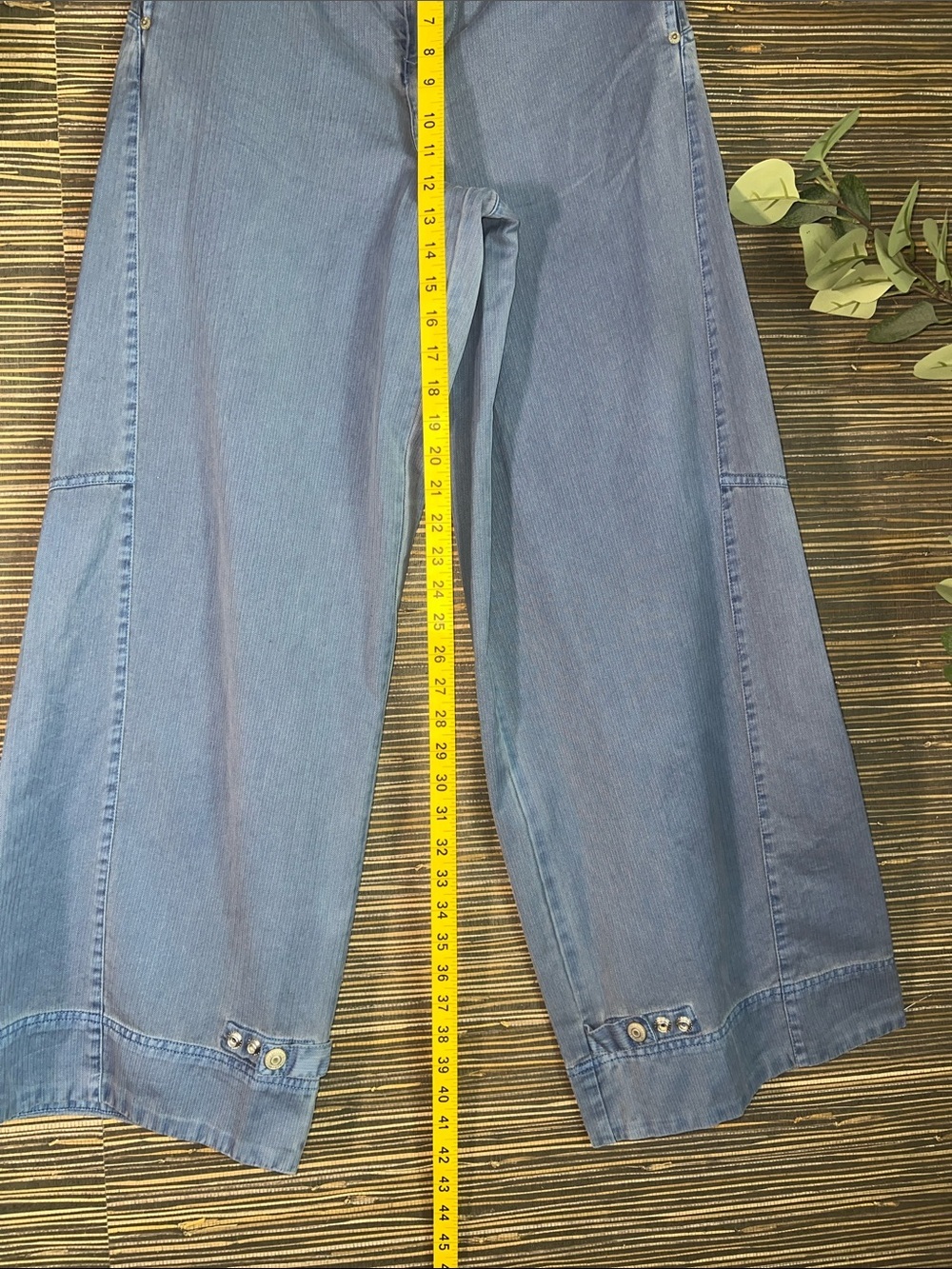 FREE PEOPLE We The Free Sloane Belted Pants Blue-Topaz Small - Picture 13 of 17